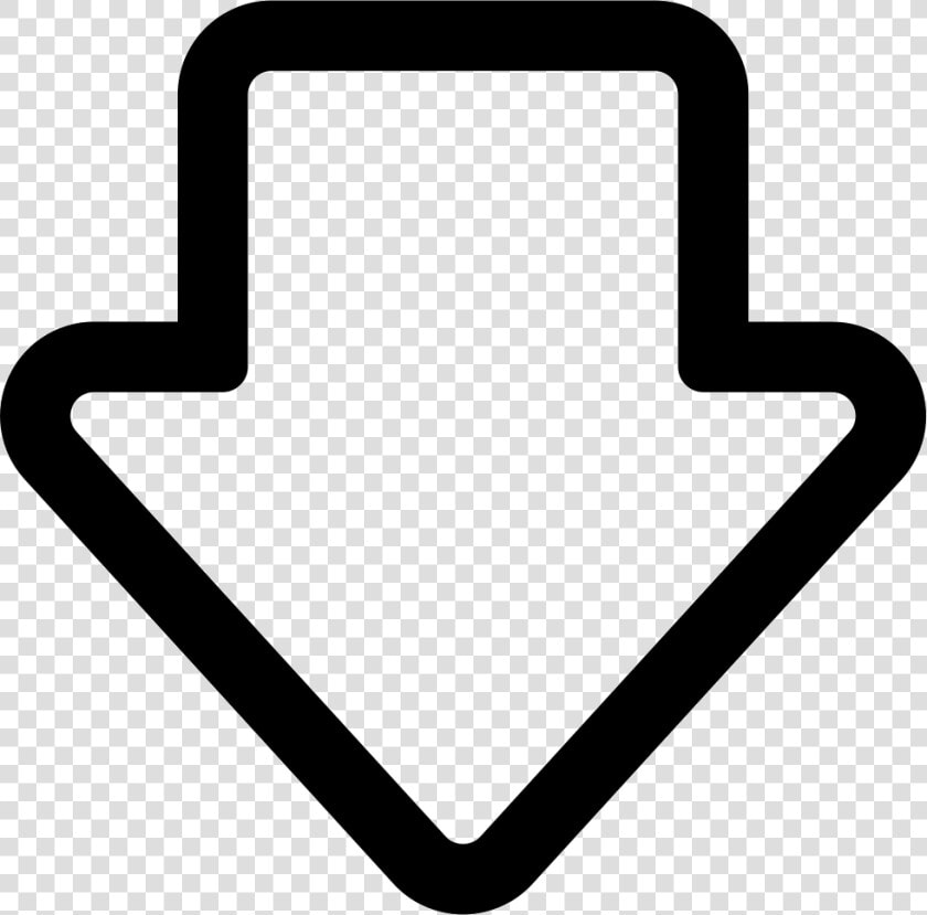 Arrow Gross Outline Pointing Down   Down Arrow Outline  HD Png DownloadTransparent PNG