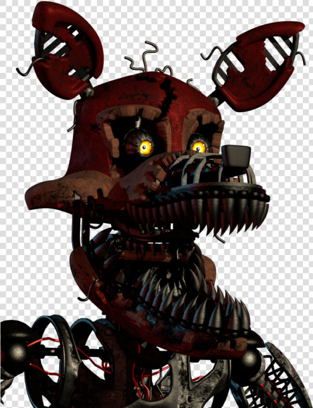 Five Nights At Freddy S 4 Nightmare Jump Scare   Nightmare Foxy  HD Png DownloadTransparent PNG