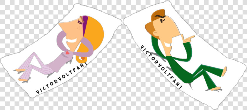 Victor N Anita Hugging Pillows By Victorvoltfan1  HD Png DownloadTransparent PNG