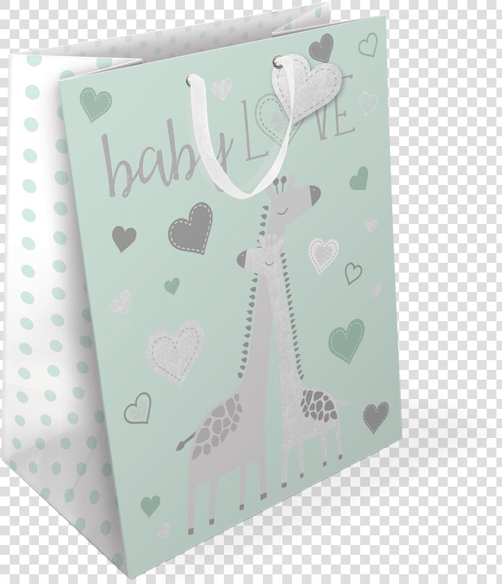 Baby Giraffe Jumbo Gift Bag With Die cut Gift Tag   Paper  HD Png DownloadTransparent PNG