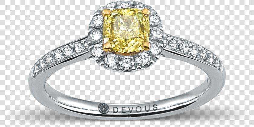 Devous Fancy Yellow Diamond Ring   Pre engagement Ring  HD Png DownloadTransparent PNG