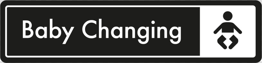 Baby Changing Door Sign   Mind Your Step Black And White  HD Png DownloadTransparent PNG