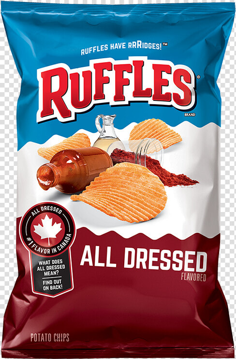 Ruffles® All Dressed Flavored Potato Chips   Ruffles Sour Cream And Onion  HD Png DownloadTransparent PNG