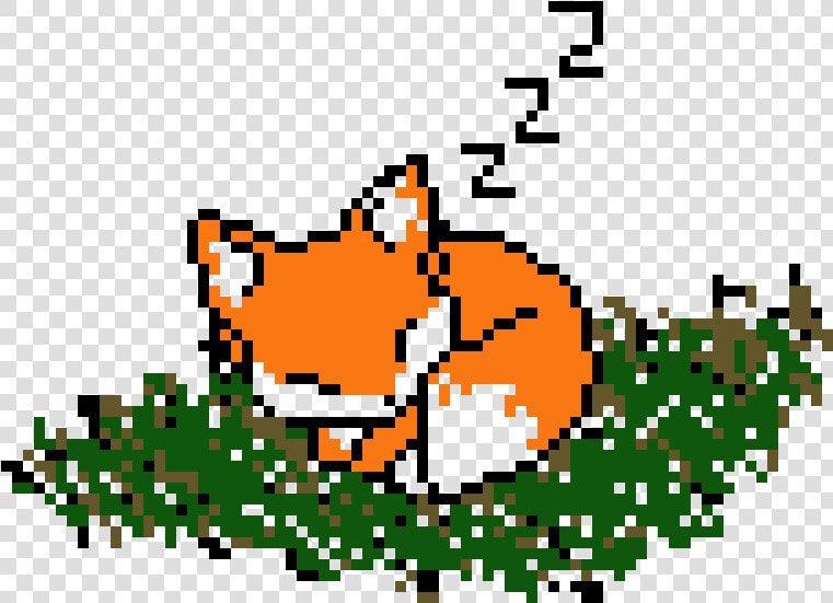 Transparent Baby Fox Png   Sleeping Fox Pixel Art  Png DownloadTransparent PNG