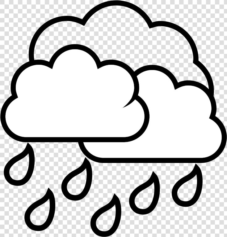 Weather Storm Rain Svg Clip Arts   Rain Cloud Clipart Black And White  HD Png DownloadTransparent PNG