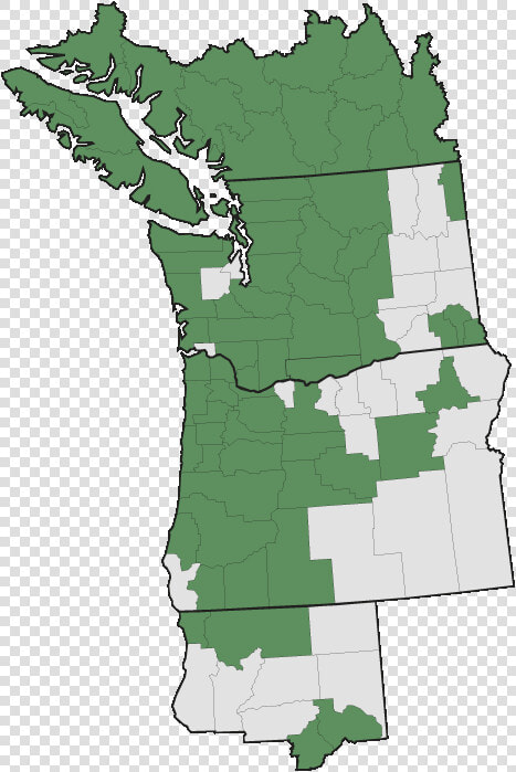 Evergreen Huckleberry Range Map  HD Png DownloadTransparent PNG