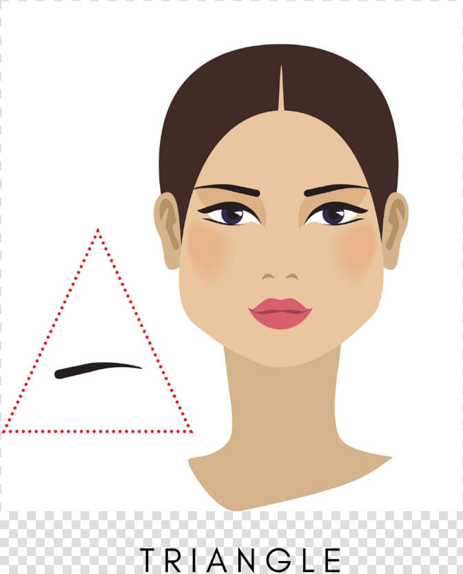 Triangle Face Eyebrow Shape   Illustration  HD Png DownloadTransparent PNG