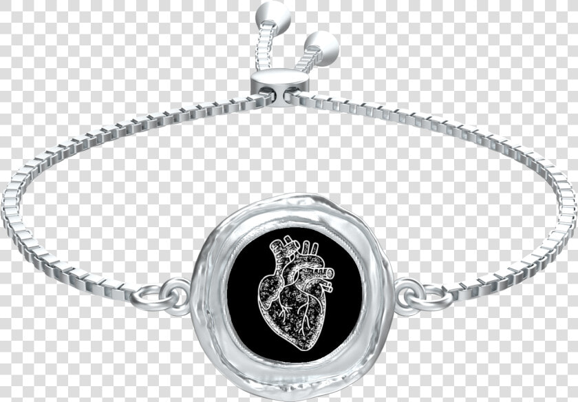 Anatomical Heart Slider Coin Bracelet Data Zoom   cdn   Bracelet  HD Png DownloadTransparent PNG