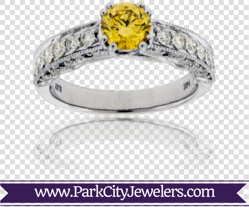 Yellow Diamond Engagement Ring   Elk Teeth Ivory Jewelry  HD Png DownloadTransparent PNG