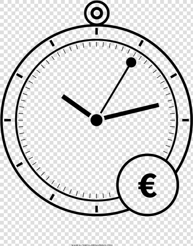 Time Is Money Coloring Page   Wall Clock  HD Png DownloadTransparent PNG