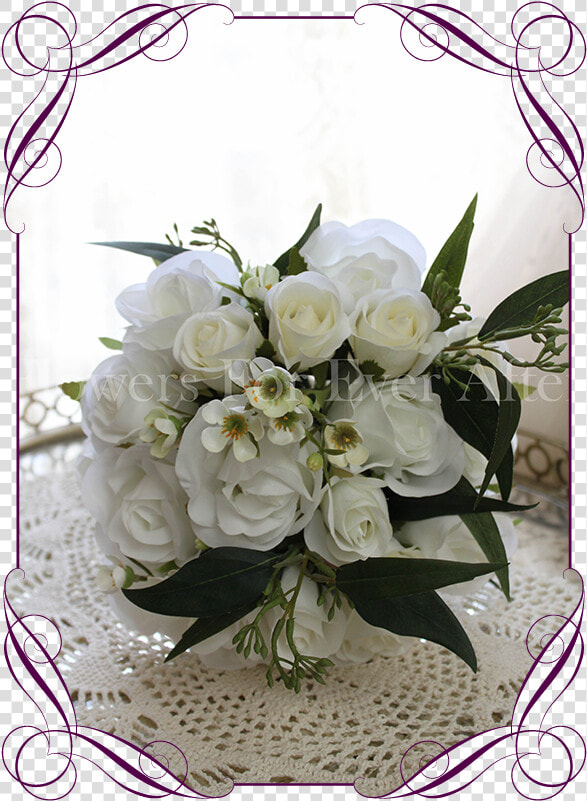 White Silk Artificial Rustic Boho Wedding Bouquet Posy   Bouquet  HD Png DownloadTransparent PNG