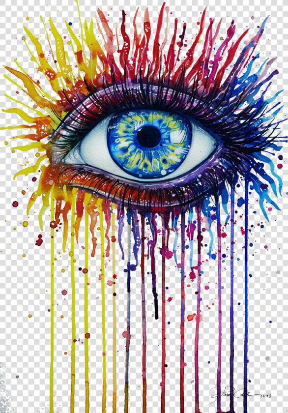 Collection Of Free Drawing Eyes Watercolor   Drawing Rainbow Eyes  HD Png DownloadTransparent PNG