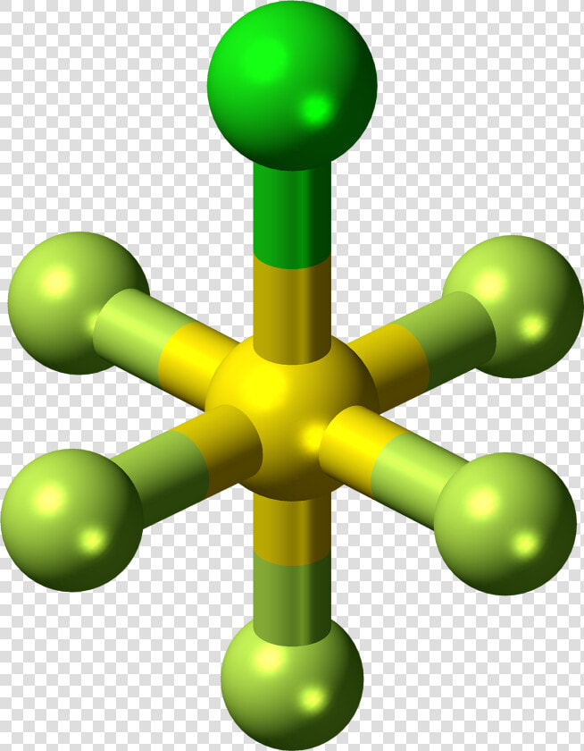 Sulfur Chloride Pentafluoride Molecule Ball   Sulfur Molecules Png  Transparent PngTransparent PNG