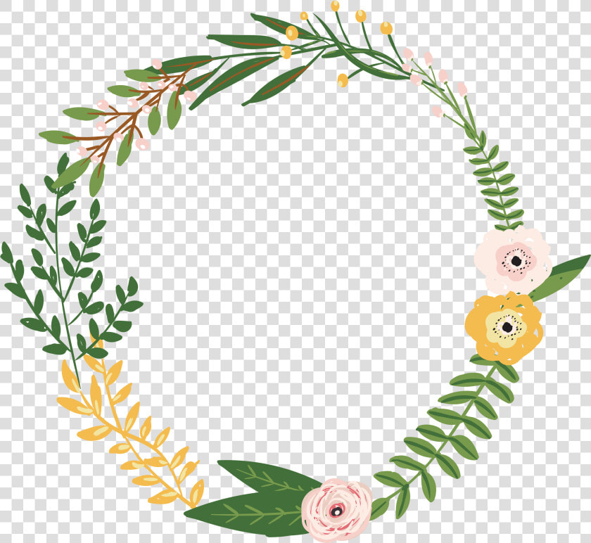 Transparent Floral Wreath Png   Transparent Flower Wreath Drawing  Png DownloadTransparent PNG