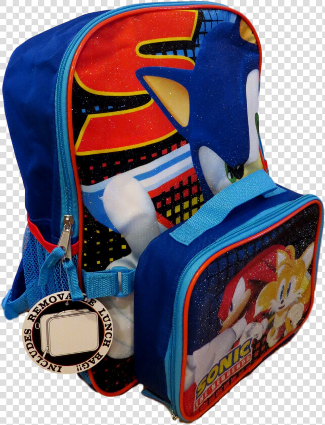 Sonic The Hedgehog Boys School Backpack Book Bag Lunch   Bag  HD Png DownloadTransparent PNG