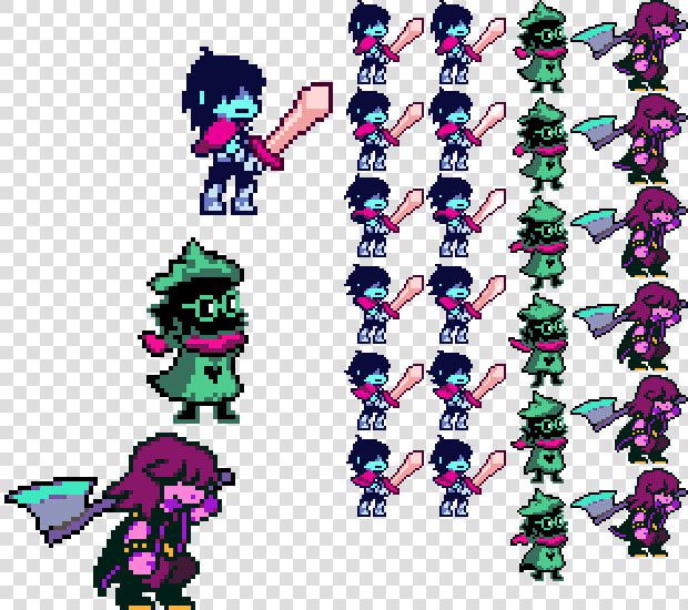 Deltarune Susie Sprite Sheet  HD Png DownloadTransparent PNG