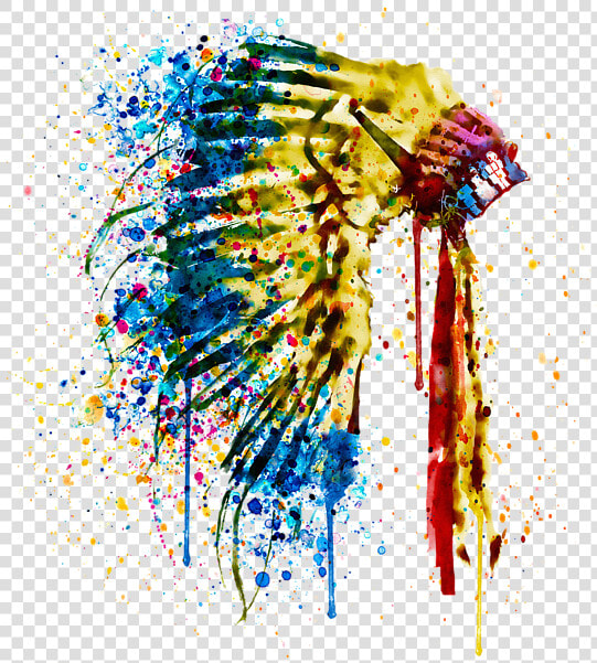 Native American Headdress Painting  HD Png DownloadTransparent PNG