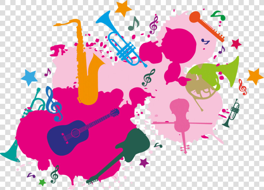 Splat Shape With Loads Of Icons Within It Of Instruments    Graphic Design  HD Png DownloadTransparent PNG