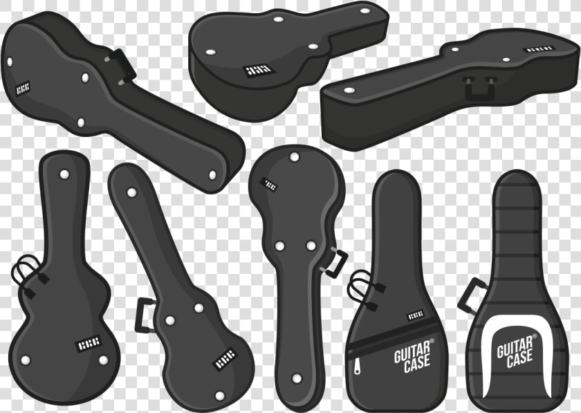 Hand Drawn Guitar Case   Cartoon Of Guitar Case  HD Png DownloadTransparent PNG