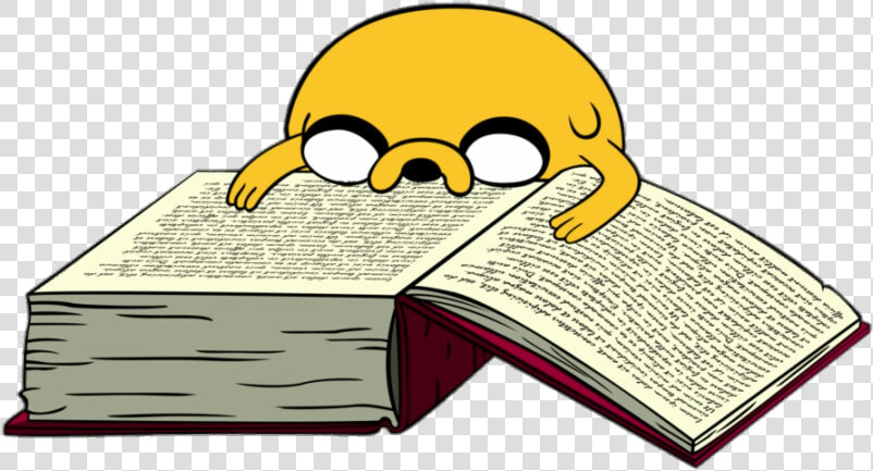 Adventure Time Jake Reading A Book   Adventure Time Jake Book  HD Png DownloadTransparent PNG