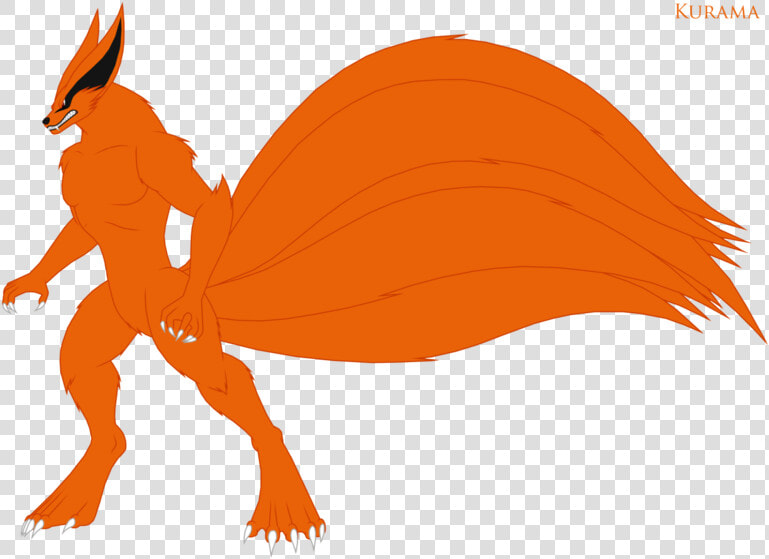 Kurama Png Transparent Image   Nine Tailed Fox Furry  Png DownloadTransparent PNG