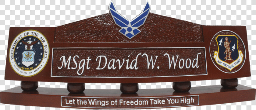 Usaf Emblem Desk Nameplate   Chocolate  HD Png DownloadTransparent PNG