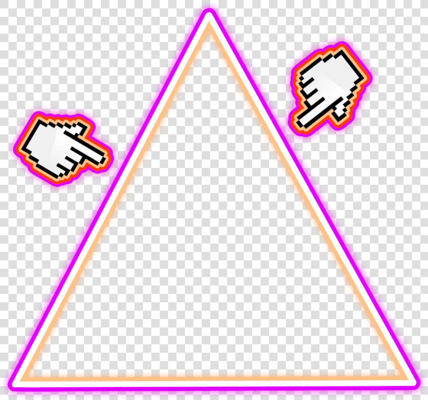  neon  glow  triangle  purple  freetoedit  geometric   Triangle  HD Png DownloadTransparent PNG