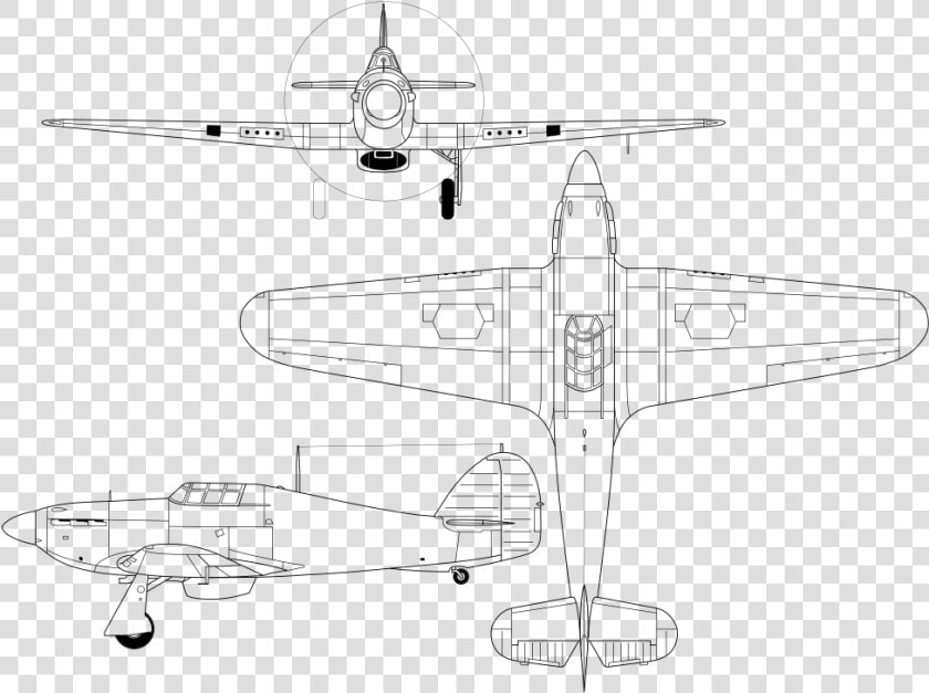 Hawker Hurricane 3 View  HD Png DownloadTransparent PNG