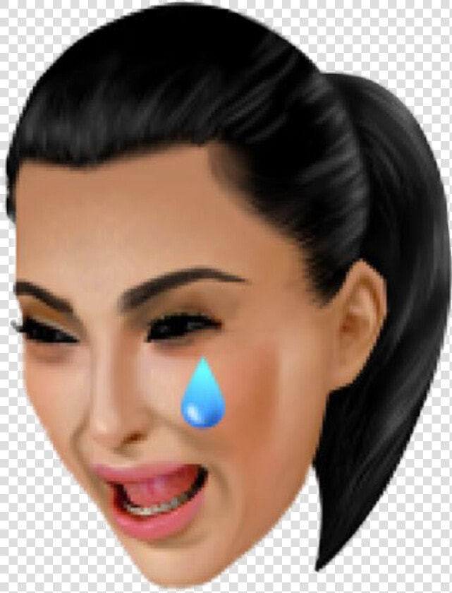 Kim Kardashian Crying Face Png   Kim K Crying Face Emoji  Transparent PngTransparent PNG