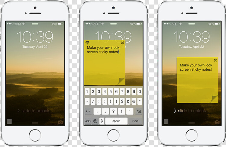 Sticky   Sticky Notes Lock Screen Iphone  HD Png DownloadTransparent PNG