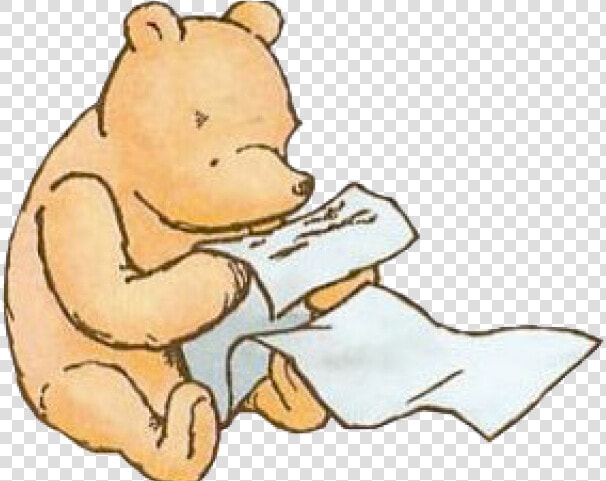 Winnie The Pooh Clipart Classic   Classic Winnie The Pooh Reading  HD Png DownloadTransparent PNG