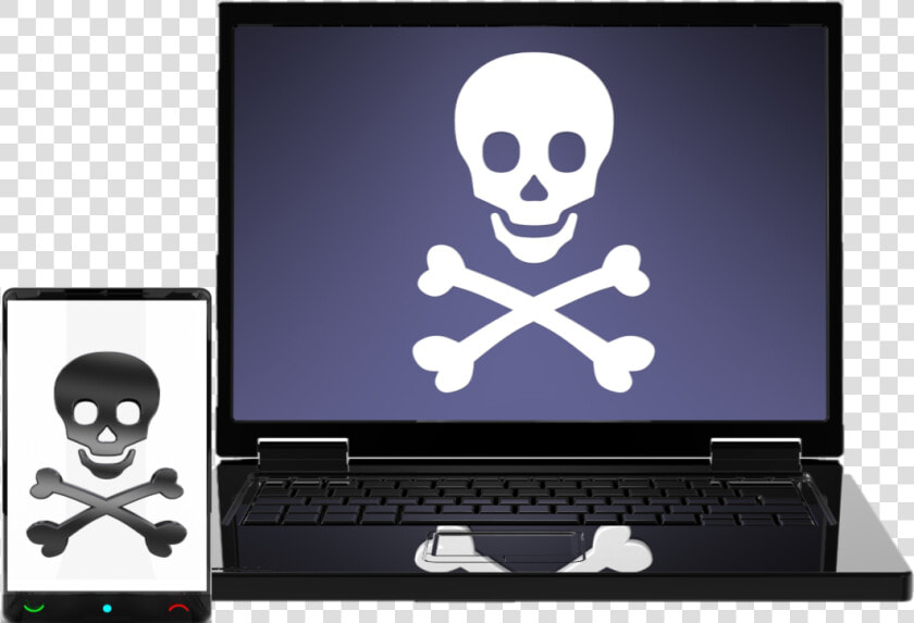 Phone And Computer Virus   Red Jolly Roger Flag  HD Png DownloadTransparent PNG