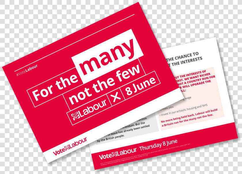 Vote Labour Leaflet 2017  HD Png DownloadTransparent PNG