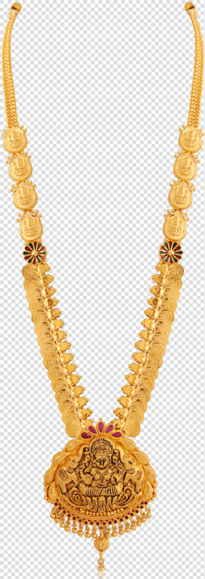 Goddess Lakshmi Kasu Malai Necklace   Model Haram Designs In Lalitha Jewellery  HD Png DownloadTransparent PNG