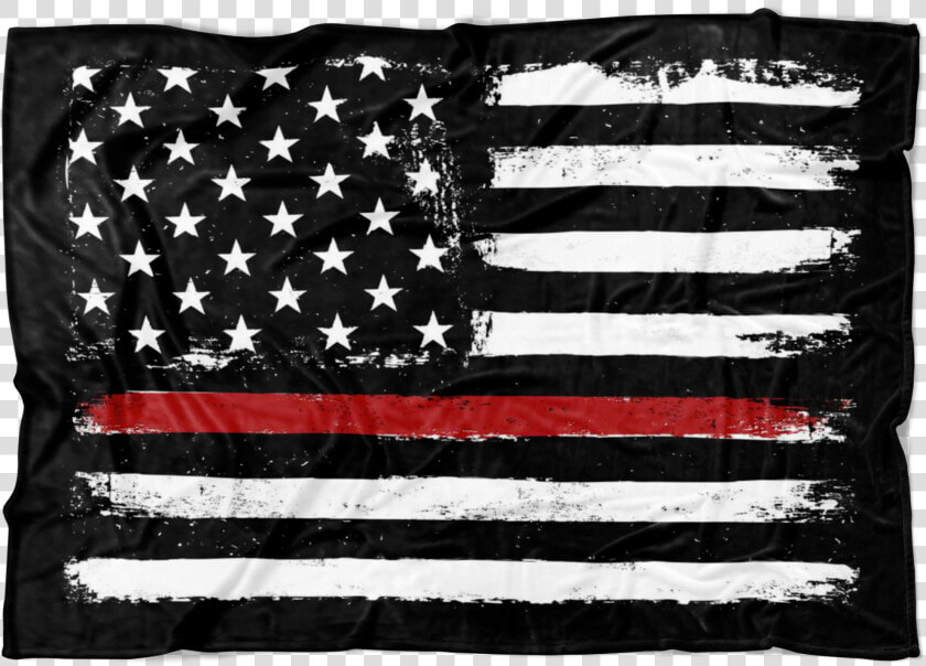 Distressed Thin Red Line Stars And Stripes Fleece Blanket   Police Blue And Black  HD Png DownloadTransparent PNG