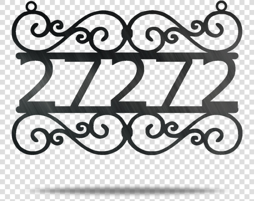 Swirl Address Customizable Metal Wall Sign   Wrought Iron Png Logo  Transparent PngTransparent PNG