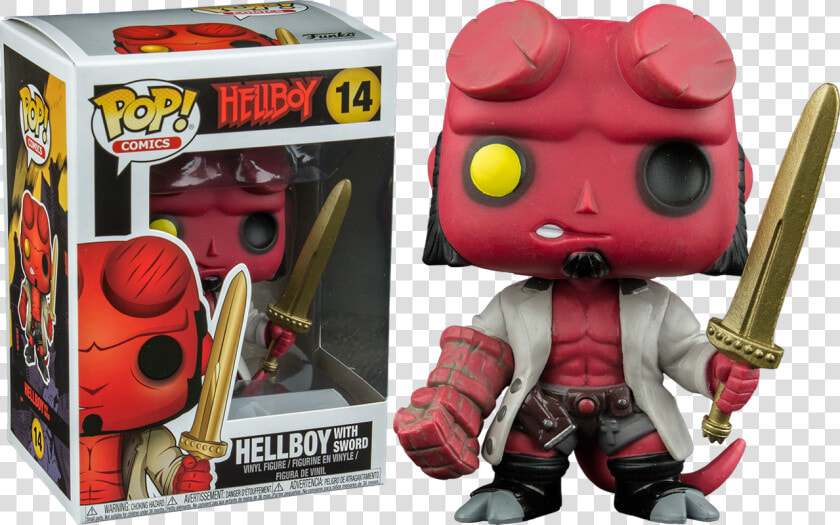 Hellboy With Sword Pop Vinyl Figure   Pop Funko Hellboy With Sword 14  HD Png DownloadTransparent PNG