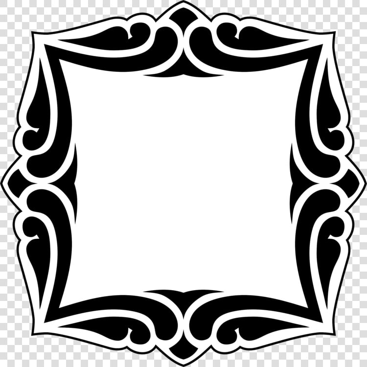 Decorative Borders Picture Frames Decorative Arts Ornament   Decorativos Blanco Y Negro  HD Png DownloadTransparent PNG