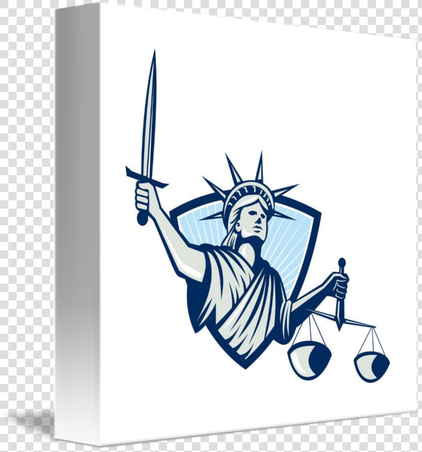 Scales Justice Sword By Aloysius Patrimonio   Statue Of Liberty Scales Of Justice  HD Png DownloadTransparent PNG