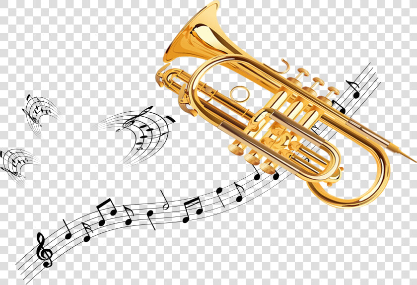 Trumpet Saxophone Euphonium Musical   Horn  HD Png DownloadTransparent PNG