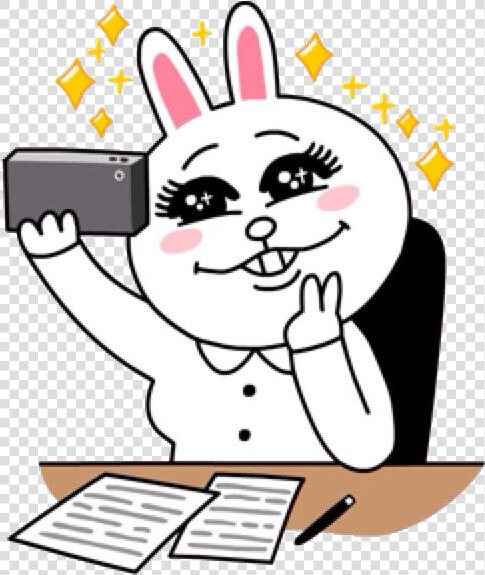 Cony Line Sticker Png  Transparent PngTransparent PNG