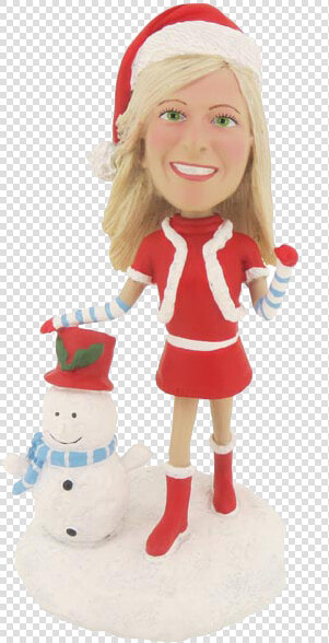 Personalized Christmas Girl Bobble Head   Christmas Bobblehead  HD Png DownloadTransparent PNG