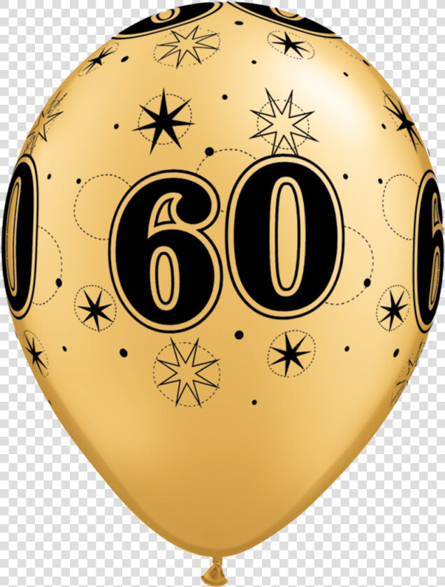 Black And Gold Balloons 60   Png Download   60th Birthday Balloon Png  Transparent PngTransparent PNG