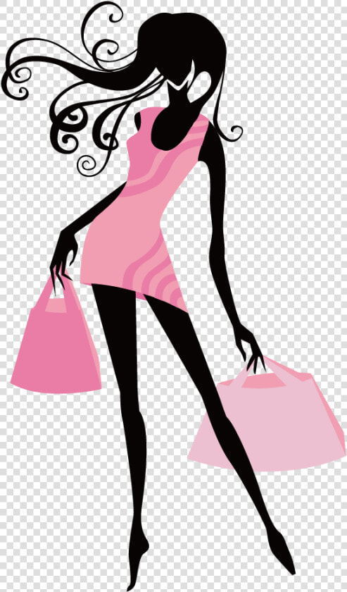 Clip Art Vector Shopping Transprent Png   Vector Shopping Girl Png  Transparent PngTransparent PNG