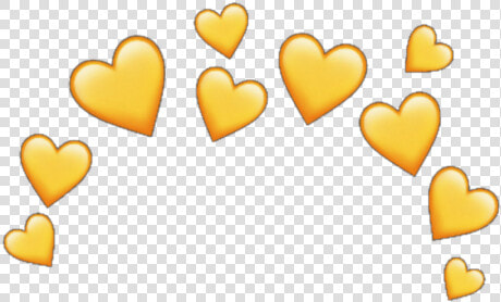  crown  heartcrown  crowns  yellow  orange  yellowemoji   Transparent Emoji Iphone Heart  HD Png DownloadTransparent PNG