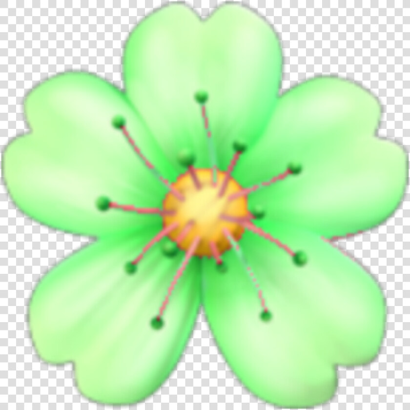  green  flower  emoji  tumblr  kawaii   Emoji De Flor Rosa  HD Png DownloadTransparent PNG