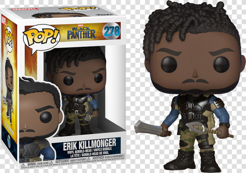 Erik Killmonger Pop Vinyl Figure   Erik Killmonger Funko Pop  HD Png DownloadTransparent PNG