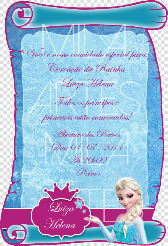 Clip Art Convite Frozen   Convite Da Frozen Personalizado  HD Png DownloadTransparent PNG