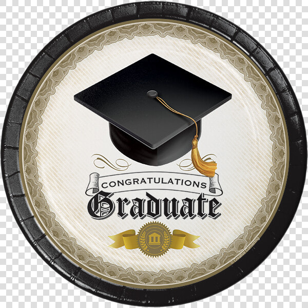 Grad Cap  amp  Gown Paper Plates   Congratulations Cap And Gown  HD Png DownloadTransparent PNG