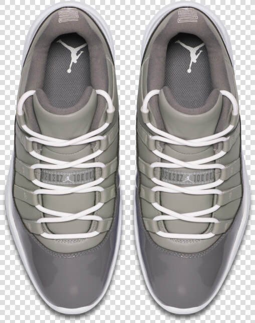 Air Jordan Grey   Jordan 11 Low Grey Grades School  HD Png DownloadTransparent PNG